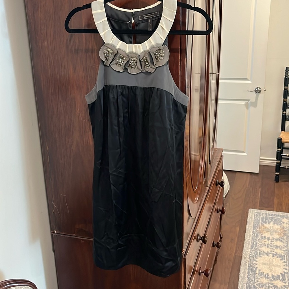 Gorgeous Silk and Bead Embroidered BCBG maxazaria Cocktail Dress
